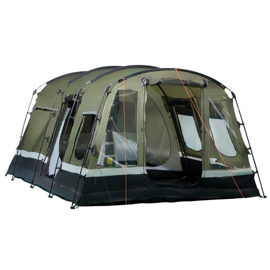 Tenda de Campismo 455x320x215 cm Verde escuro Outsunny