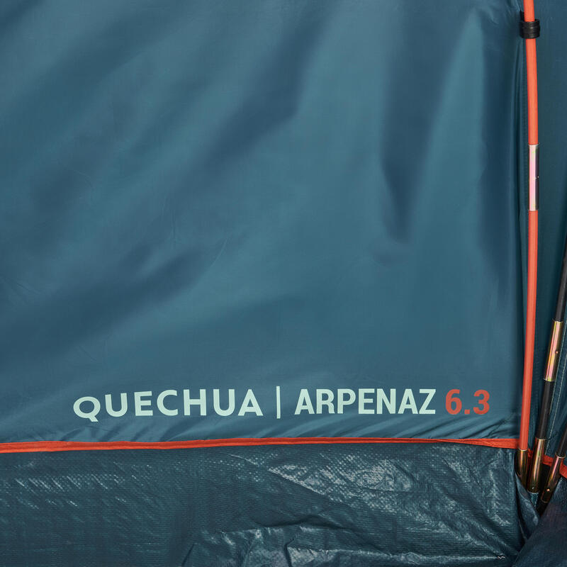 Tenda de campismo com varetas ARPENAZ 6.3 - 6 pessoas - 3 quartos