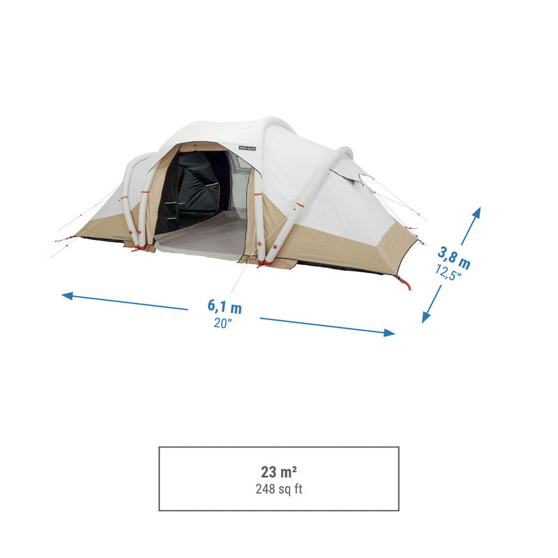 Tenda de Campismo Insuflável - AIR SECONDS 4.2 F&B - 4 Pessoas - 2 Quartos